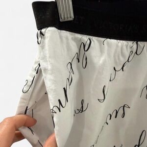 Victoria's Secret Black and White Script Shorts
